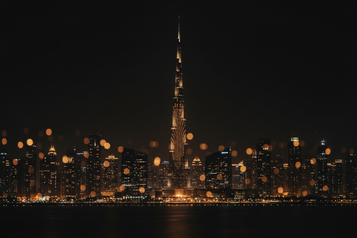 Dubai nacht skyline